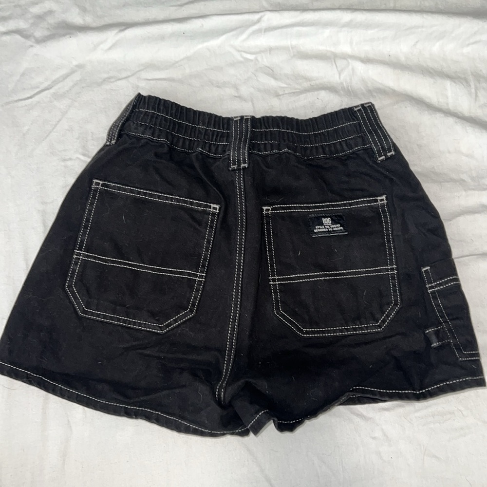 BDG skate high rise shorts black with white thread size XS - Picture 3 of 5
